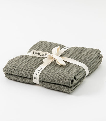 Tea Towels - Waffle (2 Pack) - Olive
