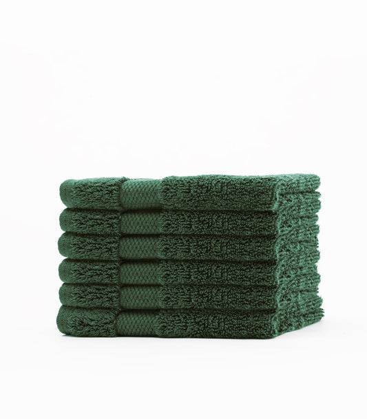 Bhumi Organic Cotton - Wash Cloth - 6 Pack - Forest Green