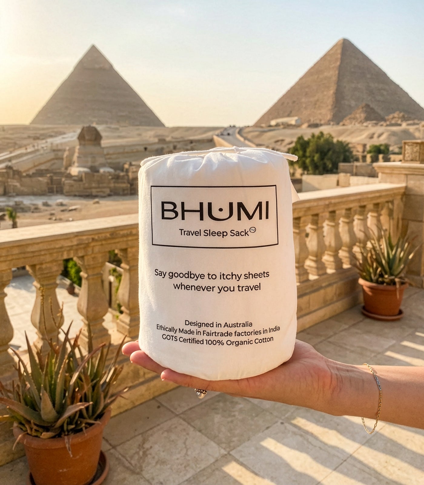 Bhumi Organic Cotton - Travel Sleep Sack - White