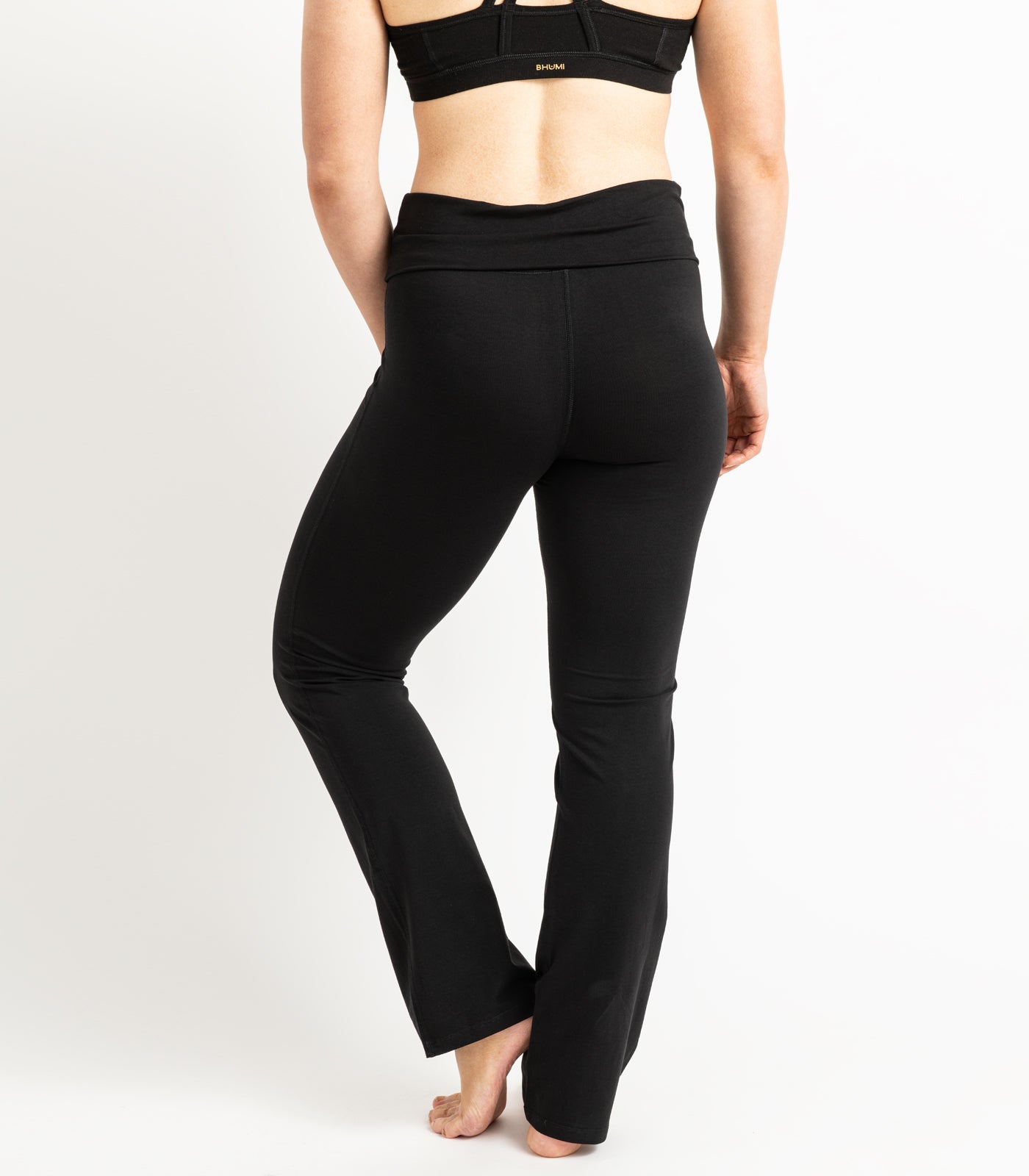Wide Leg Leggings - Black