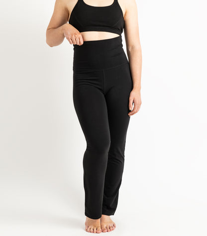 Wide Leg Leggings - Black