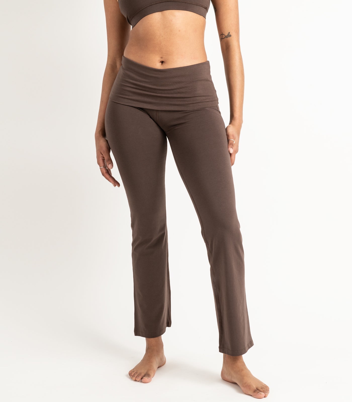 Wide Leg Leggings - Chocolate Martini
