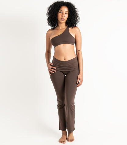 Wide Leg Leggings - Chocolate Martini