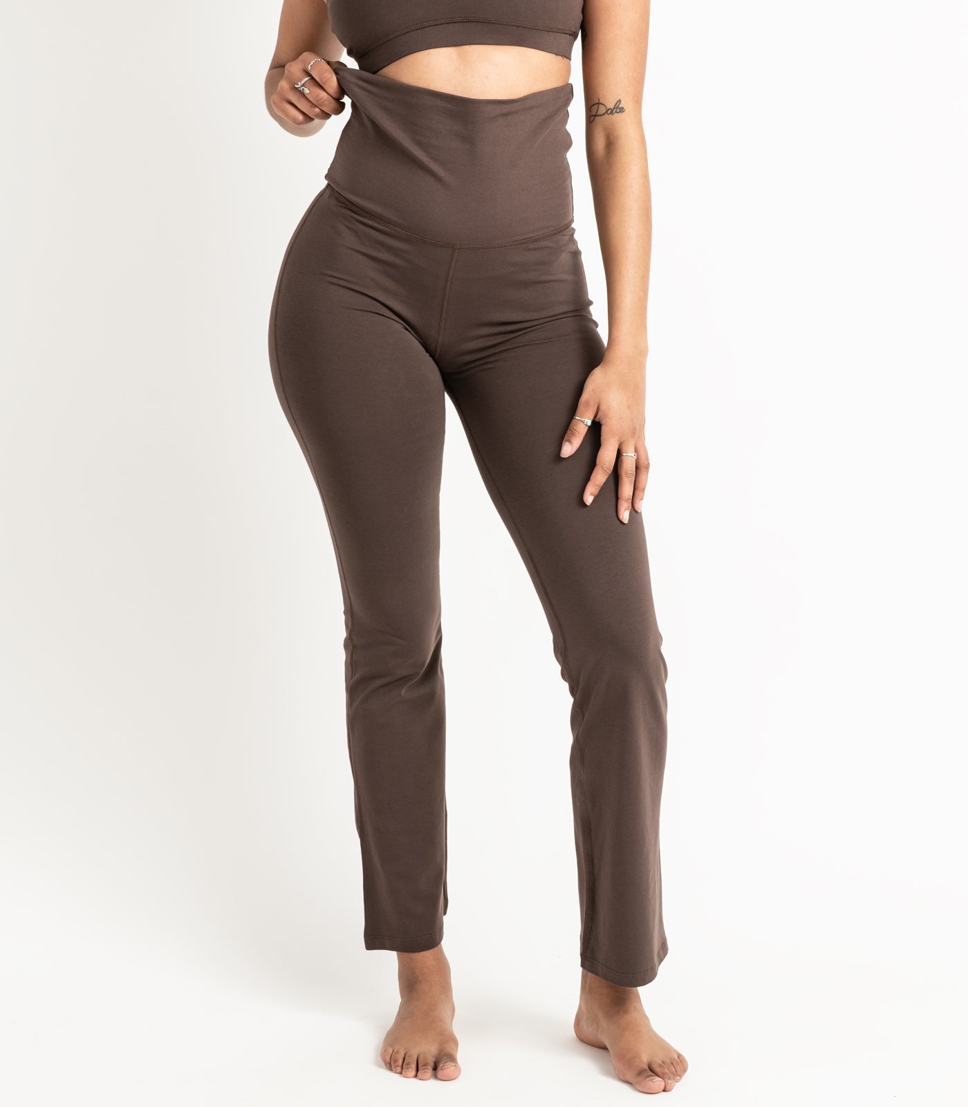 Wide Leg Leggings - Chocolate Martini