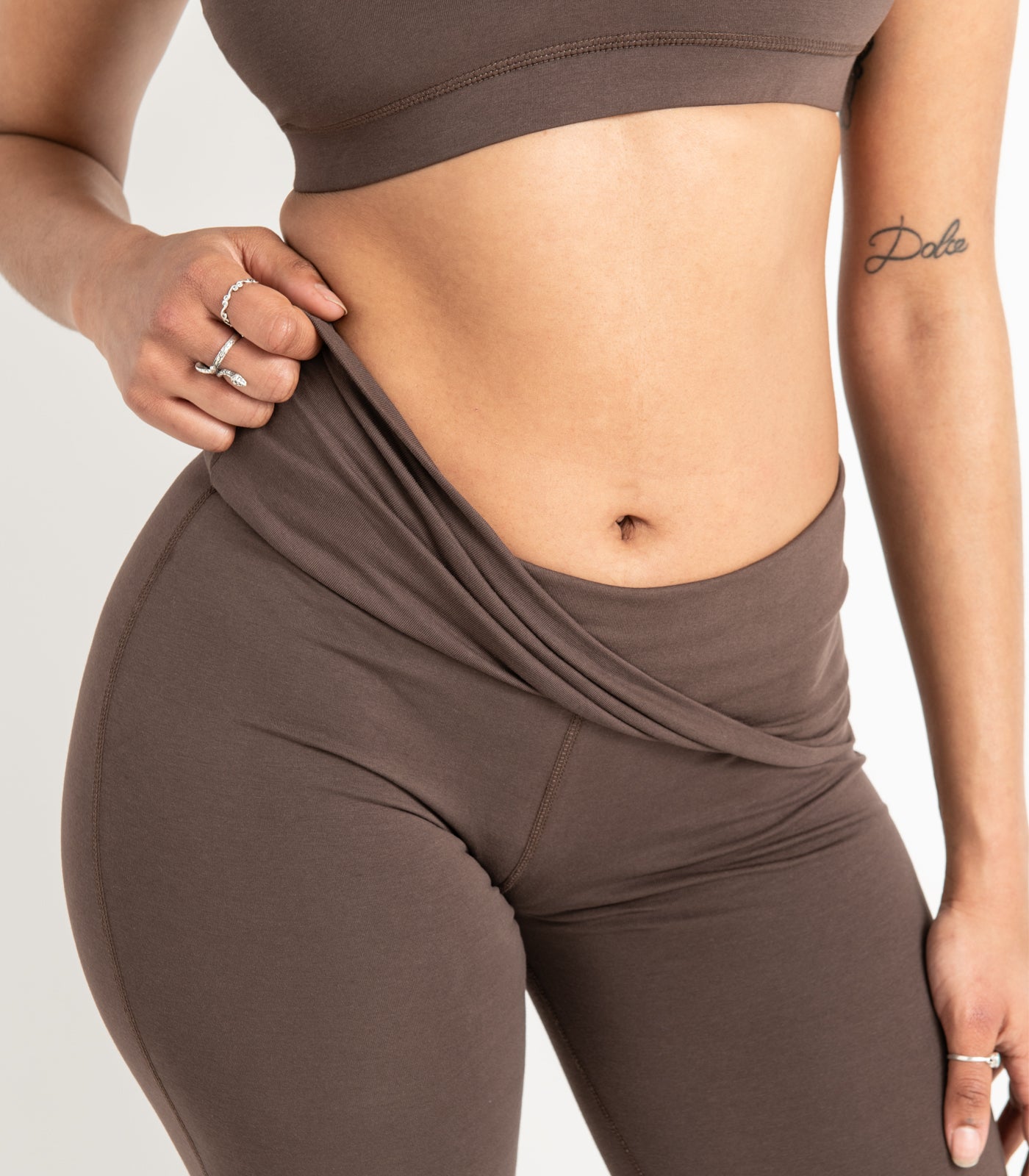 Wide Leg Leggings - Chocolate Martini