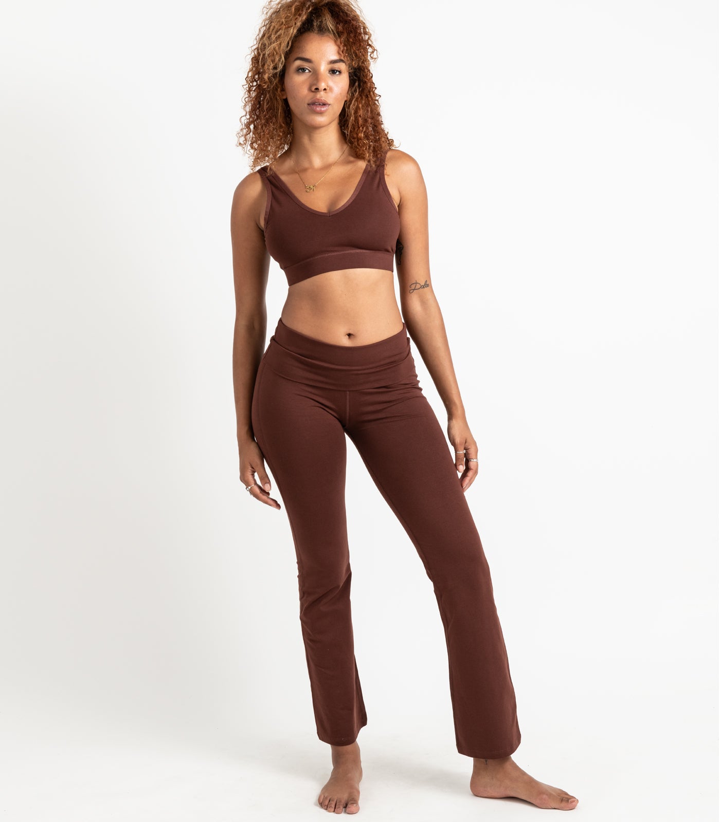 Wide Leg Leggings - Espresso