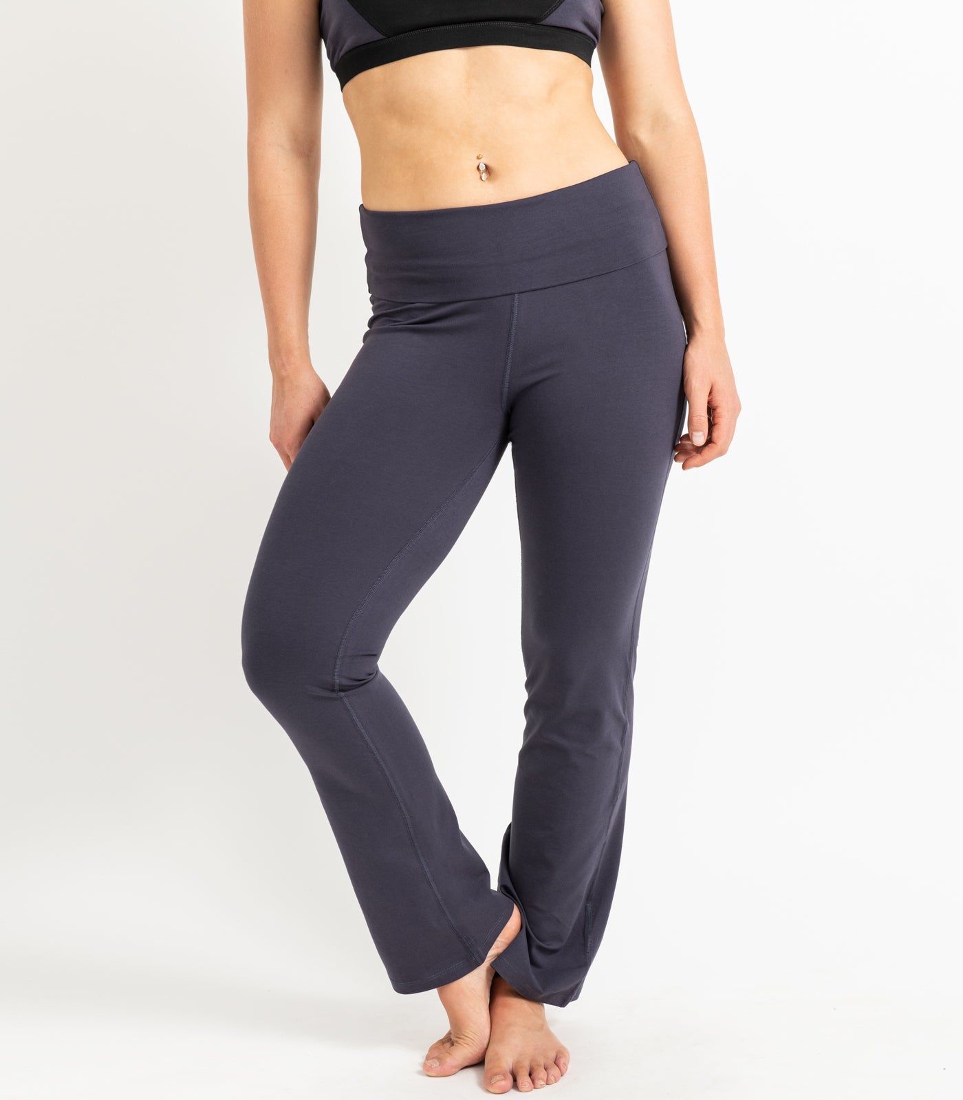 Wide Leg Leggings - Graphite