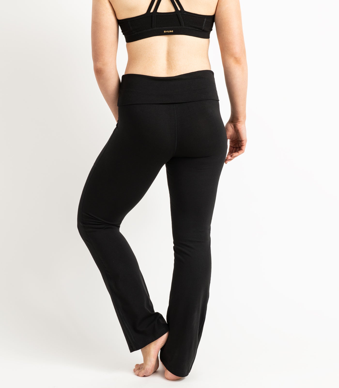Pocket Wide Leg Leggings - Black