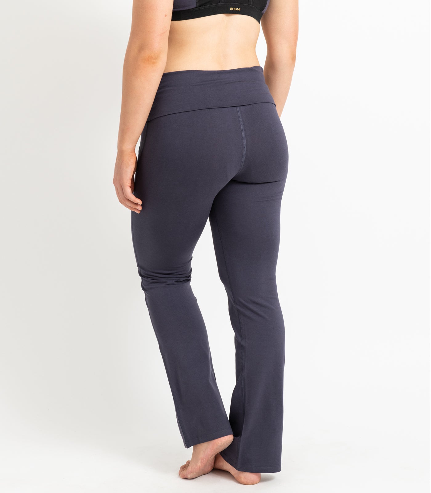 Pocket Wide Leg Leggings - Graphite