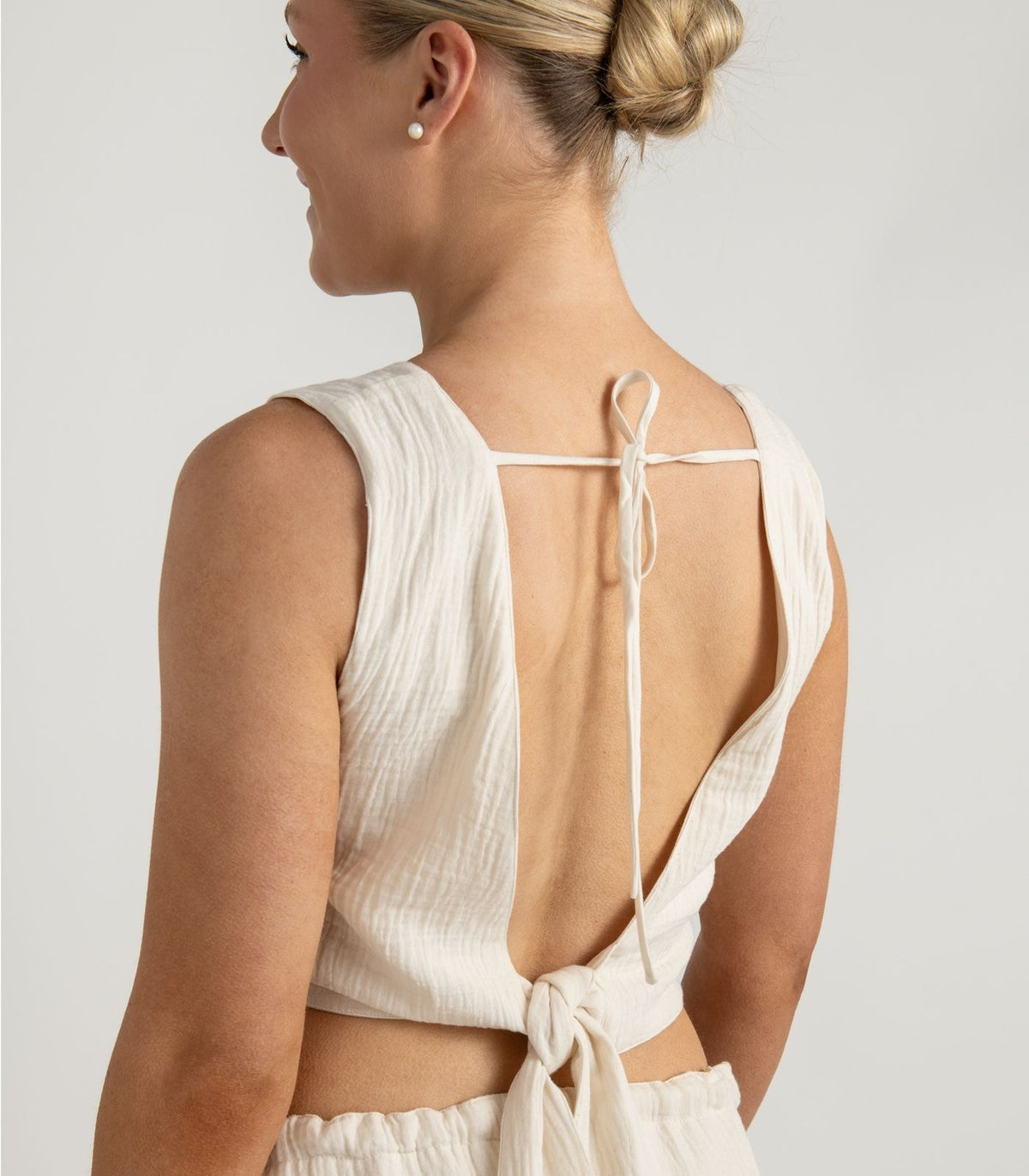 Organic Muslin Asana Top - Natural