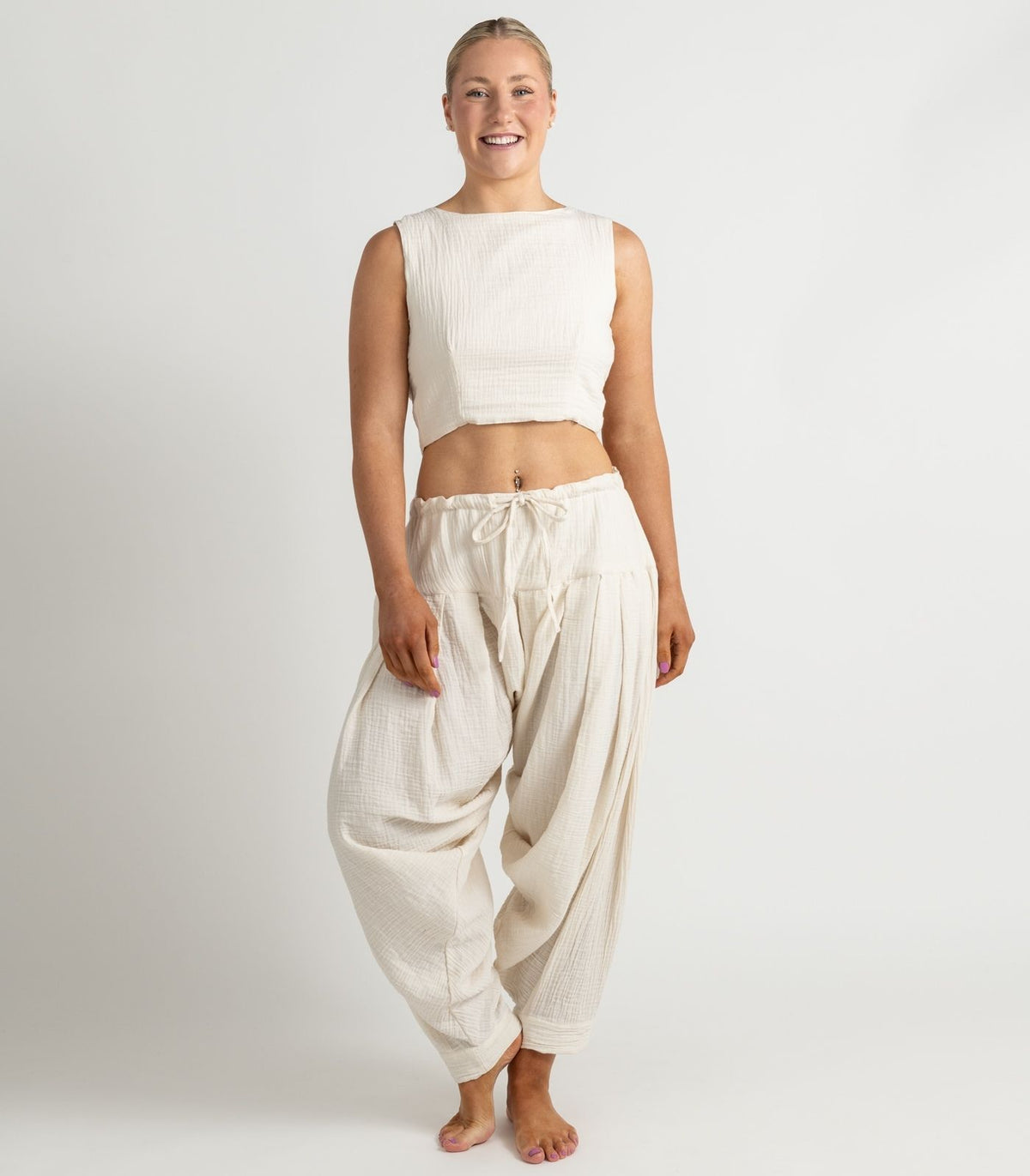 Organic Muslin Asana Top - Natural