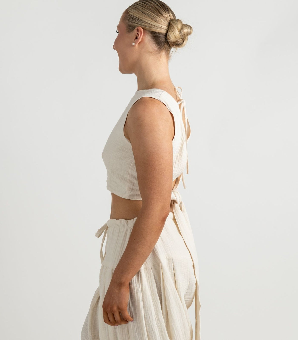 Organic Muslin Asana Top - Natural