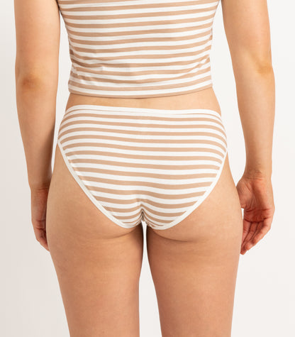 Bhumi Organic Cotton - Bikini - Stripe (2 Pack) - Tan Stripe