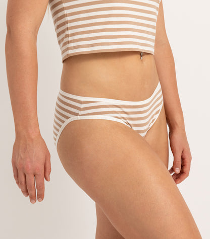 Bhumi Organic Cotton - Bikini - Stripe (2 Pack) - Tan Stripe