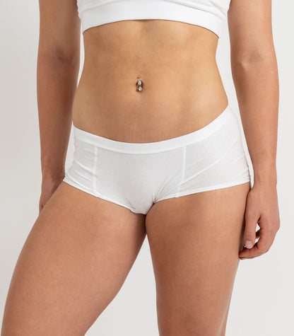 Bhumi Organic Cotton - Boy Short (2 Pack) - White