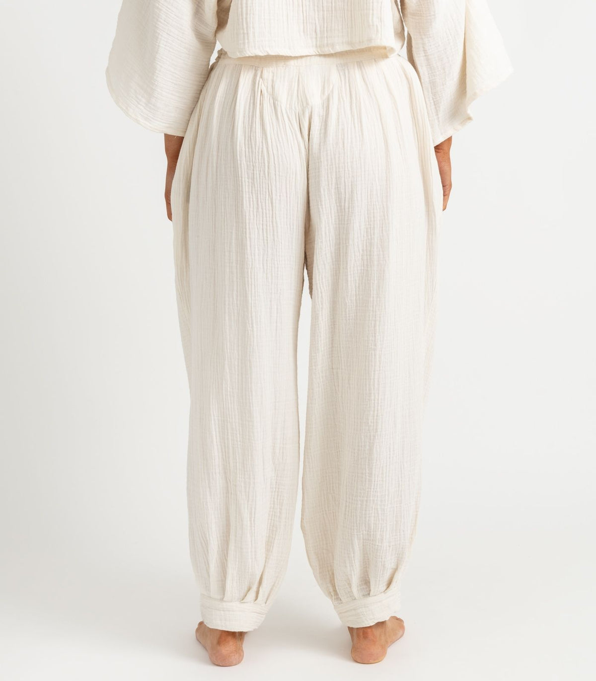 Organic Muslin Breeze Harem Pants - Natural