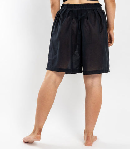 Organic Khadi Breeze Shorts - Black