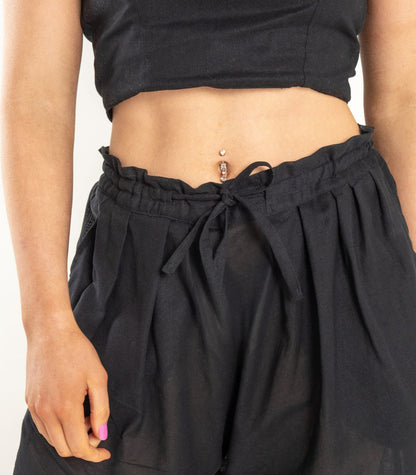 Organic Khadi Breeze Shorts - Black