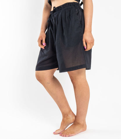 Organic Khadi Breeze Shorts - Black