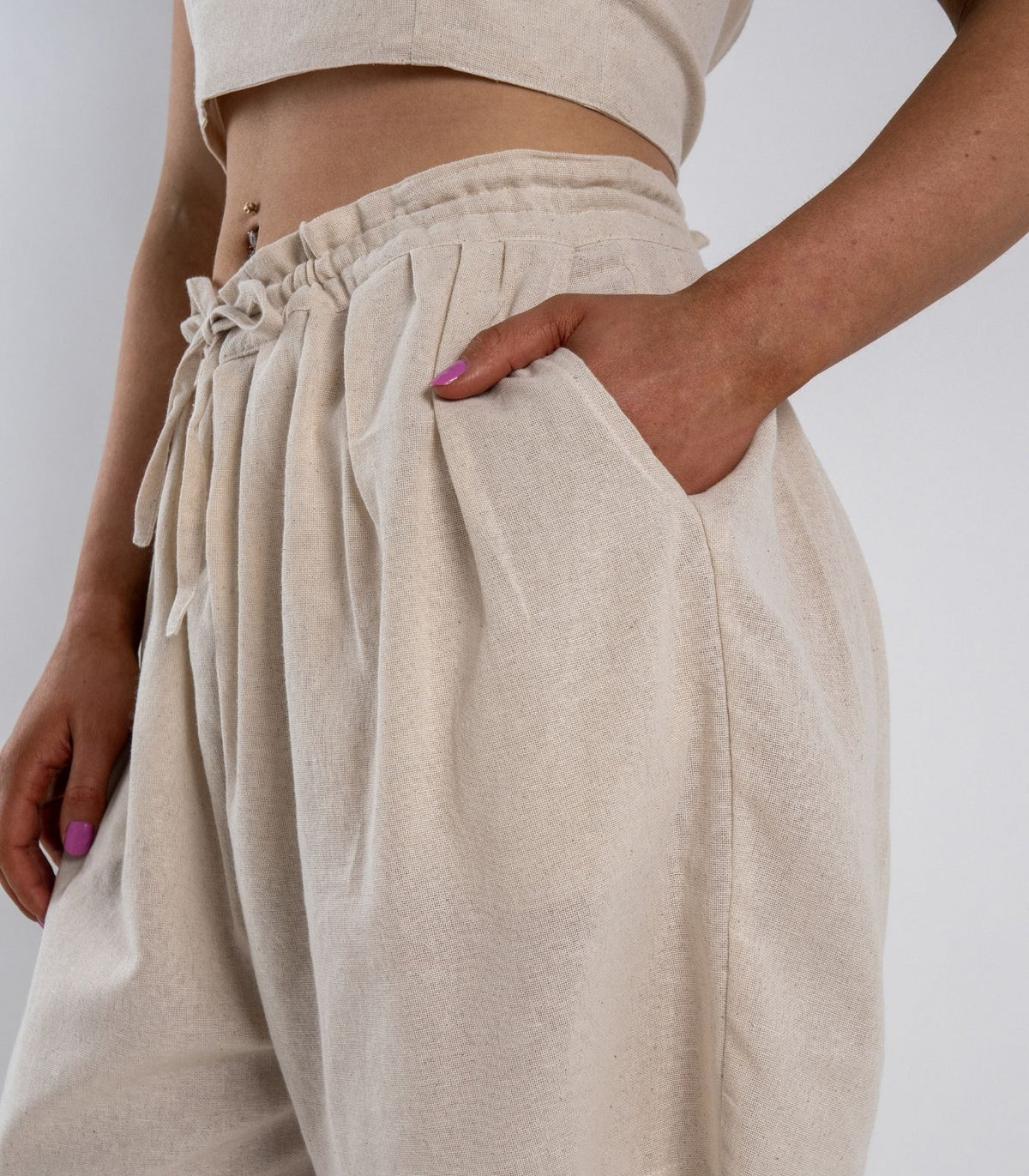 Organic Khadi Breeze Shorts - Natural