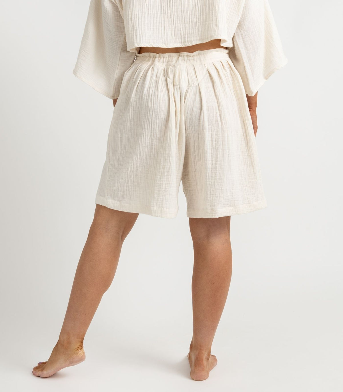 Organic Muslin Breeze Shorts - Natural