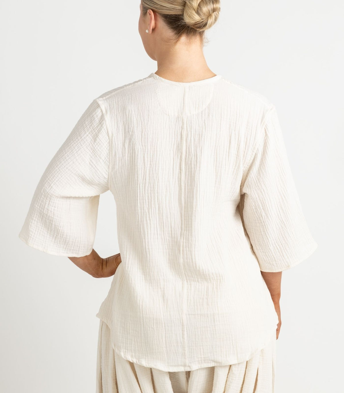 Organic Muslin Canopy Wrap Top - Natural