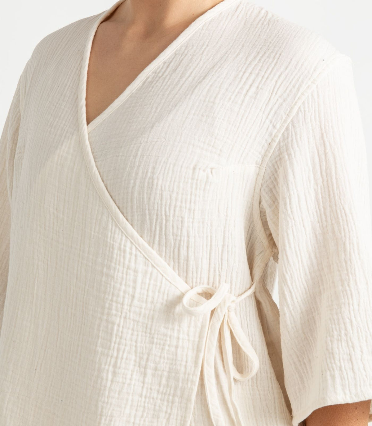 Organic Muslin Canopy Wrap Top - Natural