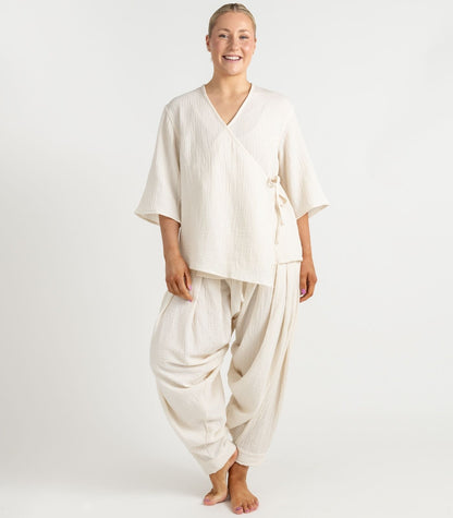 Organic Muslin Canopy Wrap Top - Natural