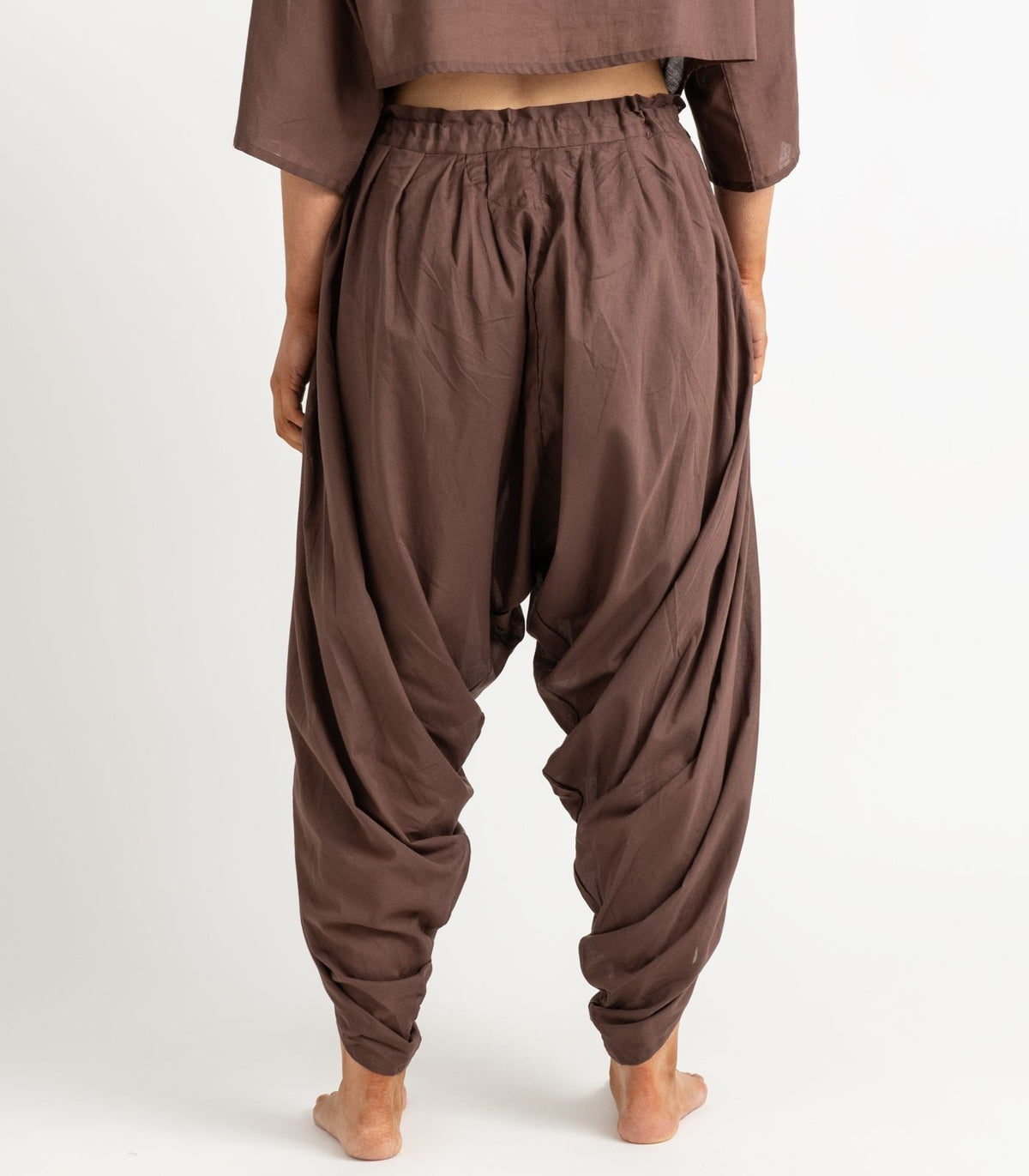 Organic Voile Dhoti Pants - Chocolate