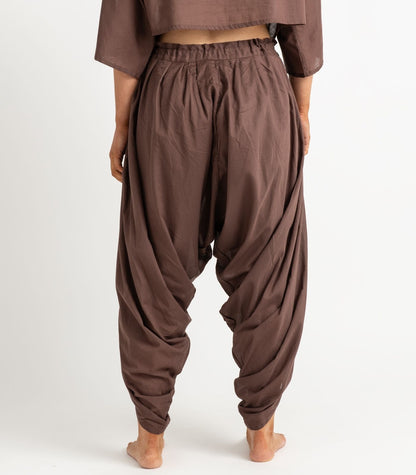 Organic Voile Dhoti Pants - Chocolate
