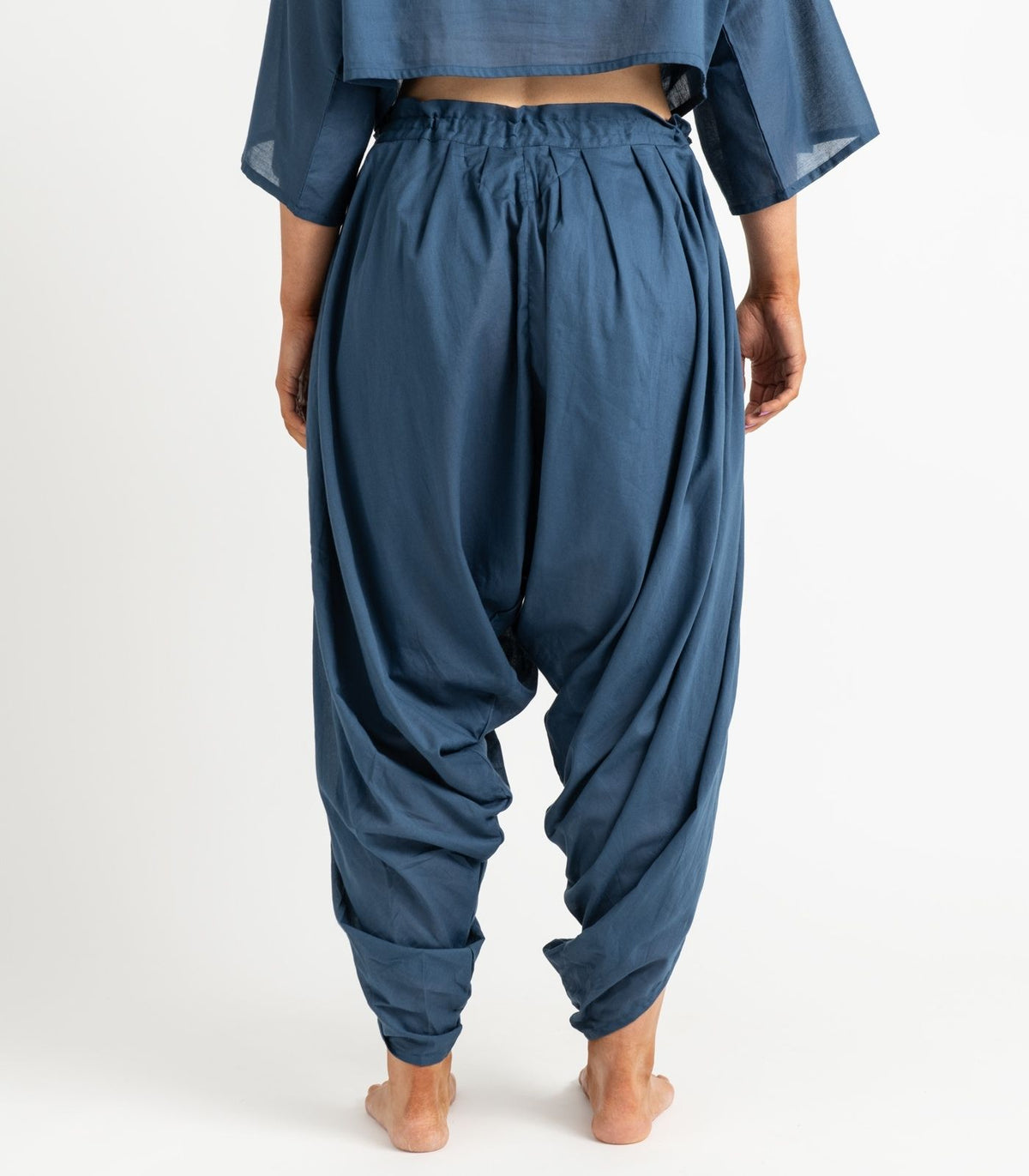 Organic Voile Dhoti Pants - Indigo