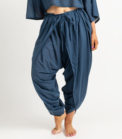 Organic Voile Dhoti Pants - Indigo