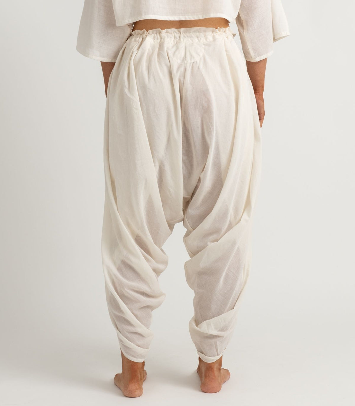 Organic Voile Dhoti Pants - Natural