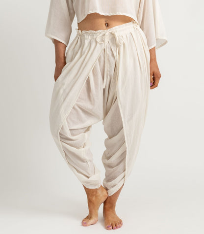 Organic Voile Dhoti Pants - Natural