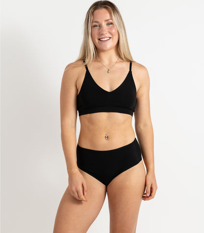 Bhumi Organic Cotton - Hi Cut Brief (2 Pack) - Black