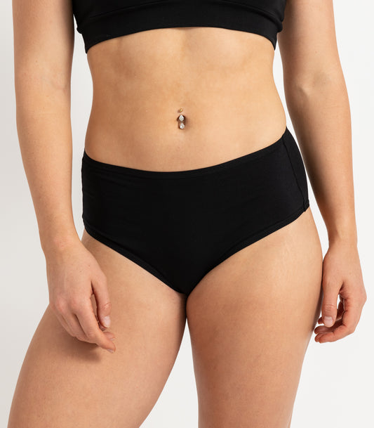 Bhumi Organic Cotton - Hi Cut Brief (2 Pack) - Black