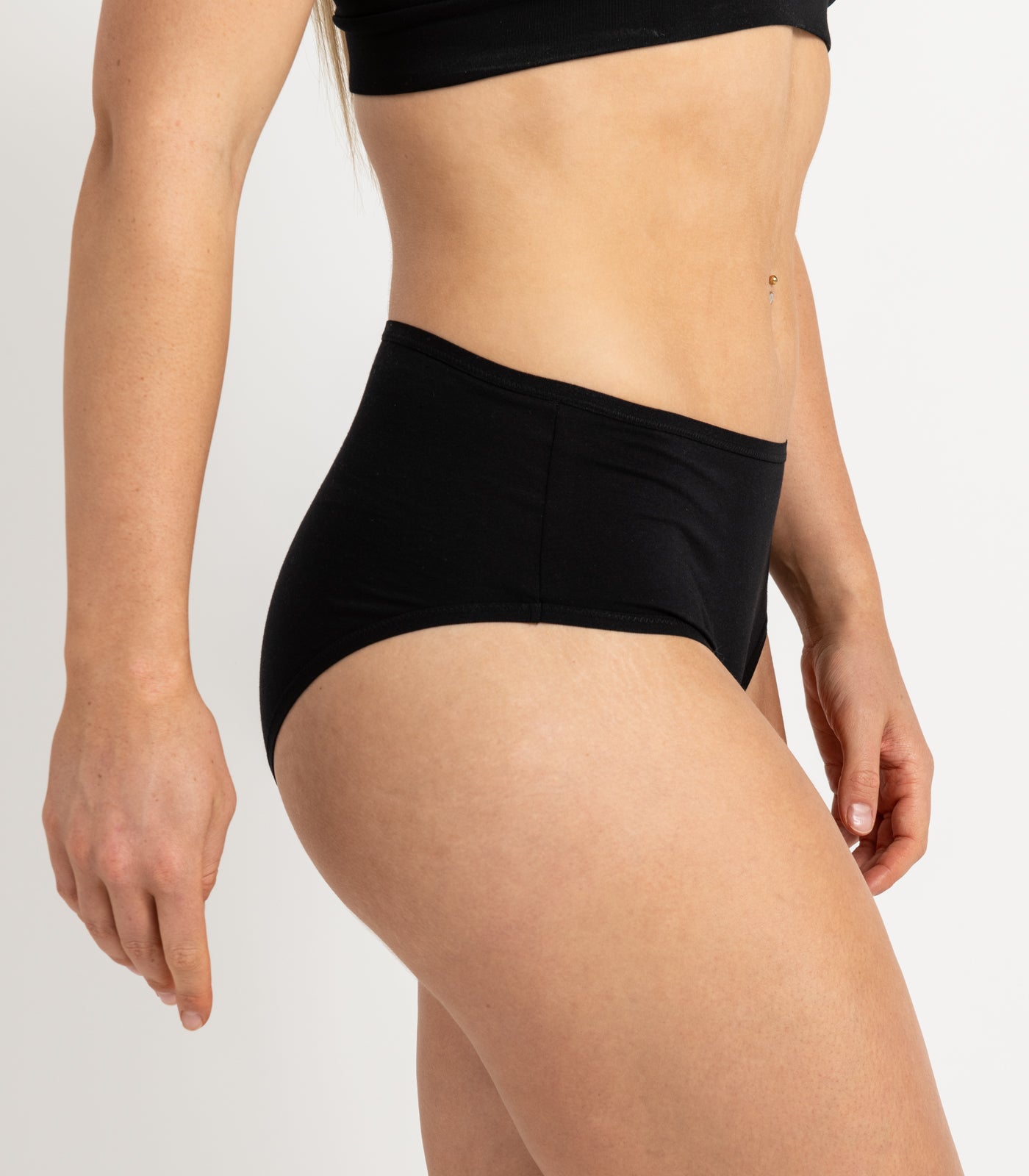 Bhumi Organic Cotton - Hi Cut Brief (2 Pack) - Black