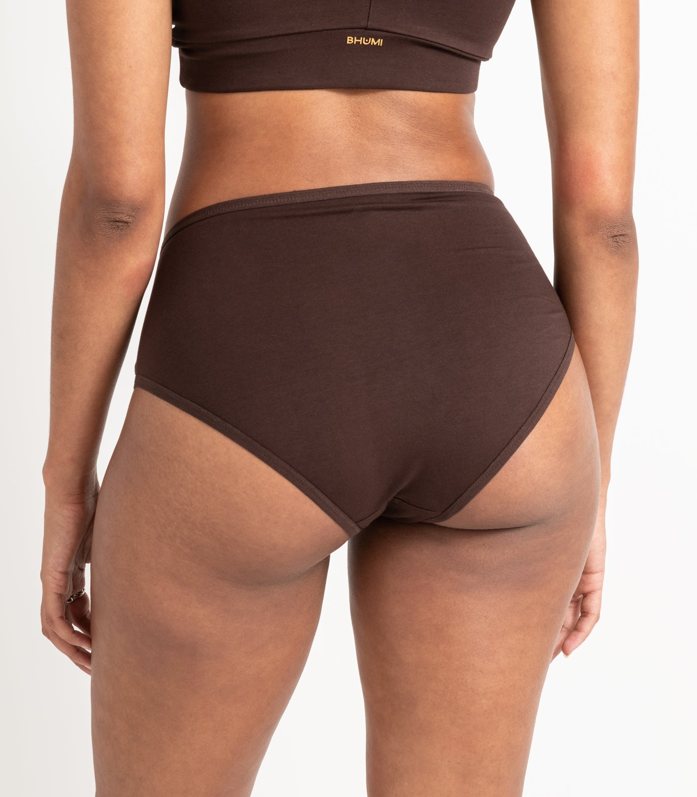 Bhumi Organic Cotton - Hi Cut Brief (2 Pack) - Coffee Bean