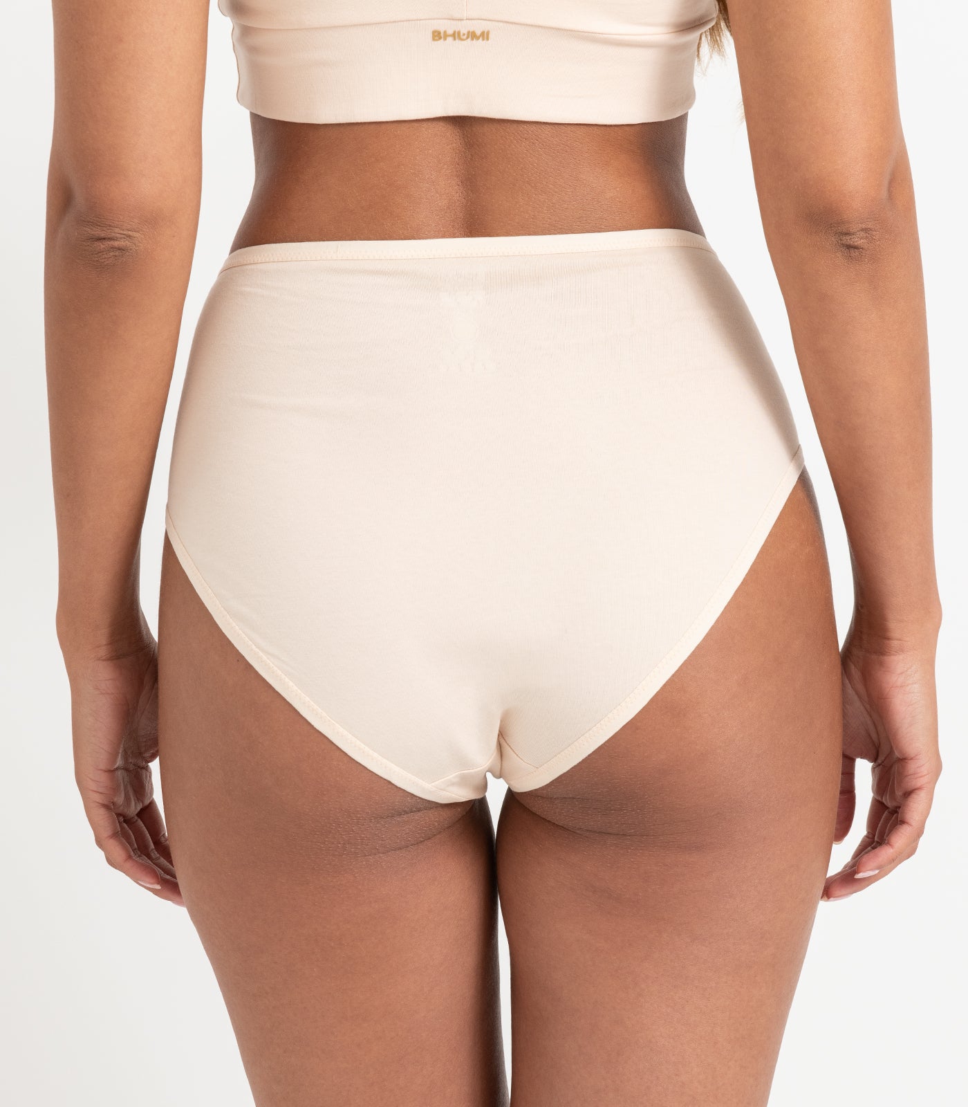Bhumi Organic Cotton - Hi Cut Brief (2 Pack) - Cream Tan