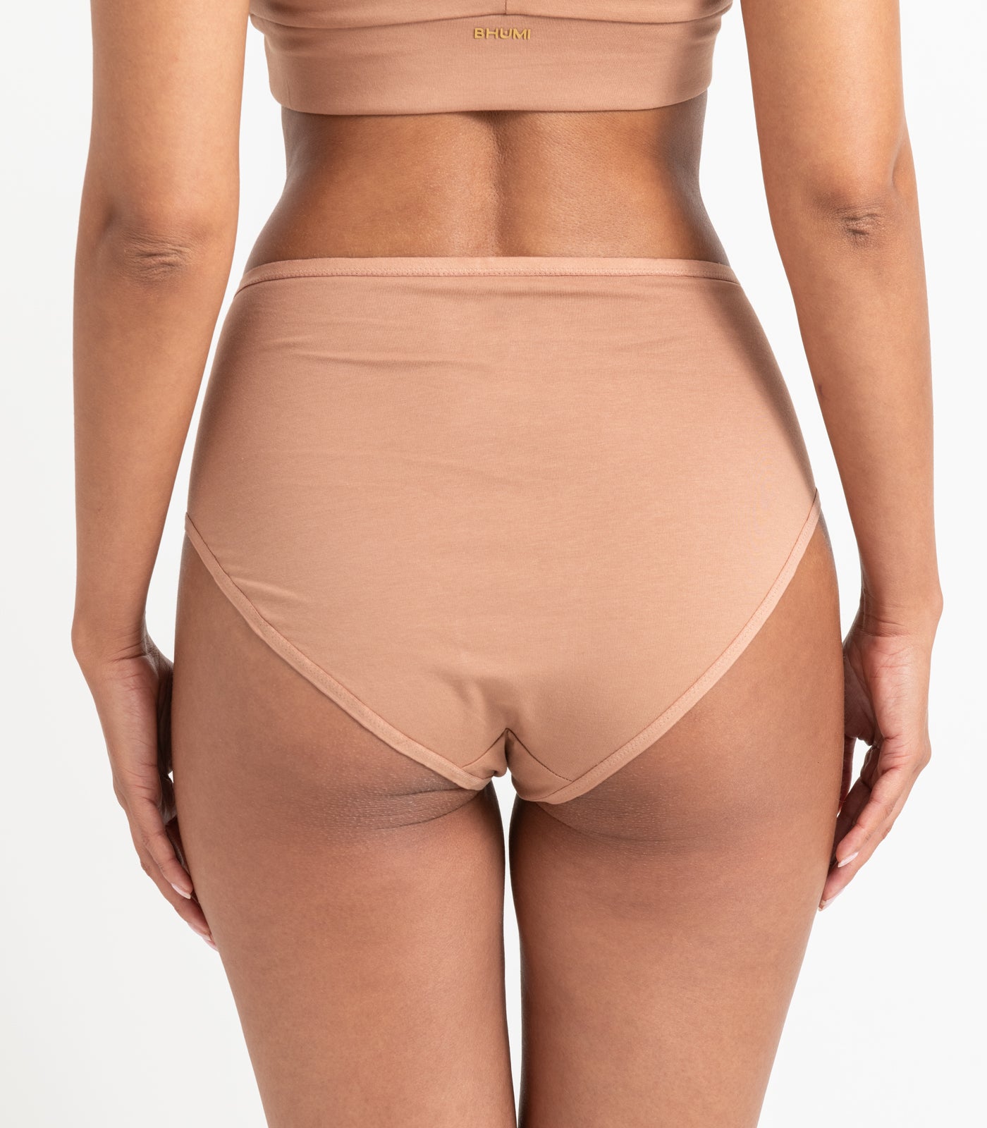 Bhumi Organic Cotton - Hi Cut Brief (2 Pack) - Mocha Mousse