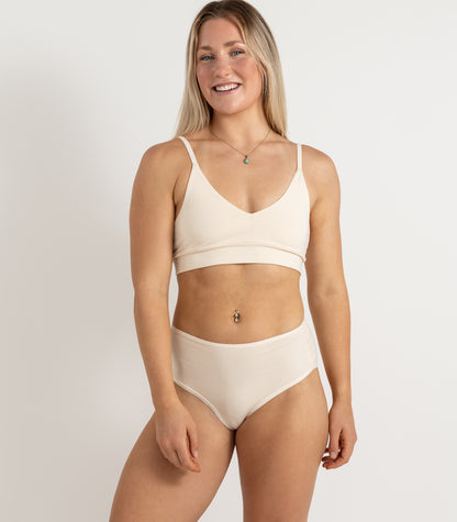 Bhumi Organic Cotton - Hi Cut Brief (2 Pack) - Nude