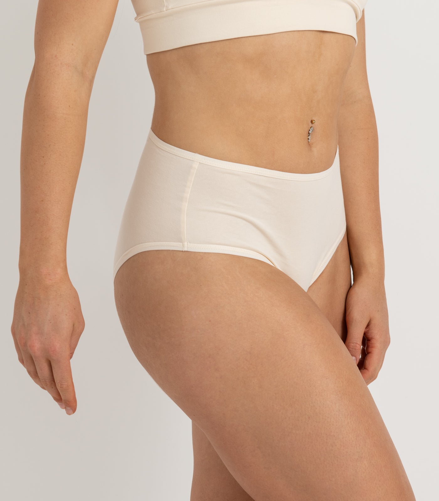 Bhumi Organic Cotton - Hi Cut Brief (2 Pack) - Nude