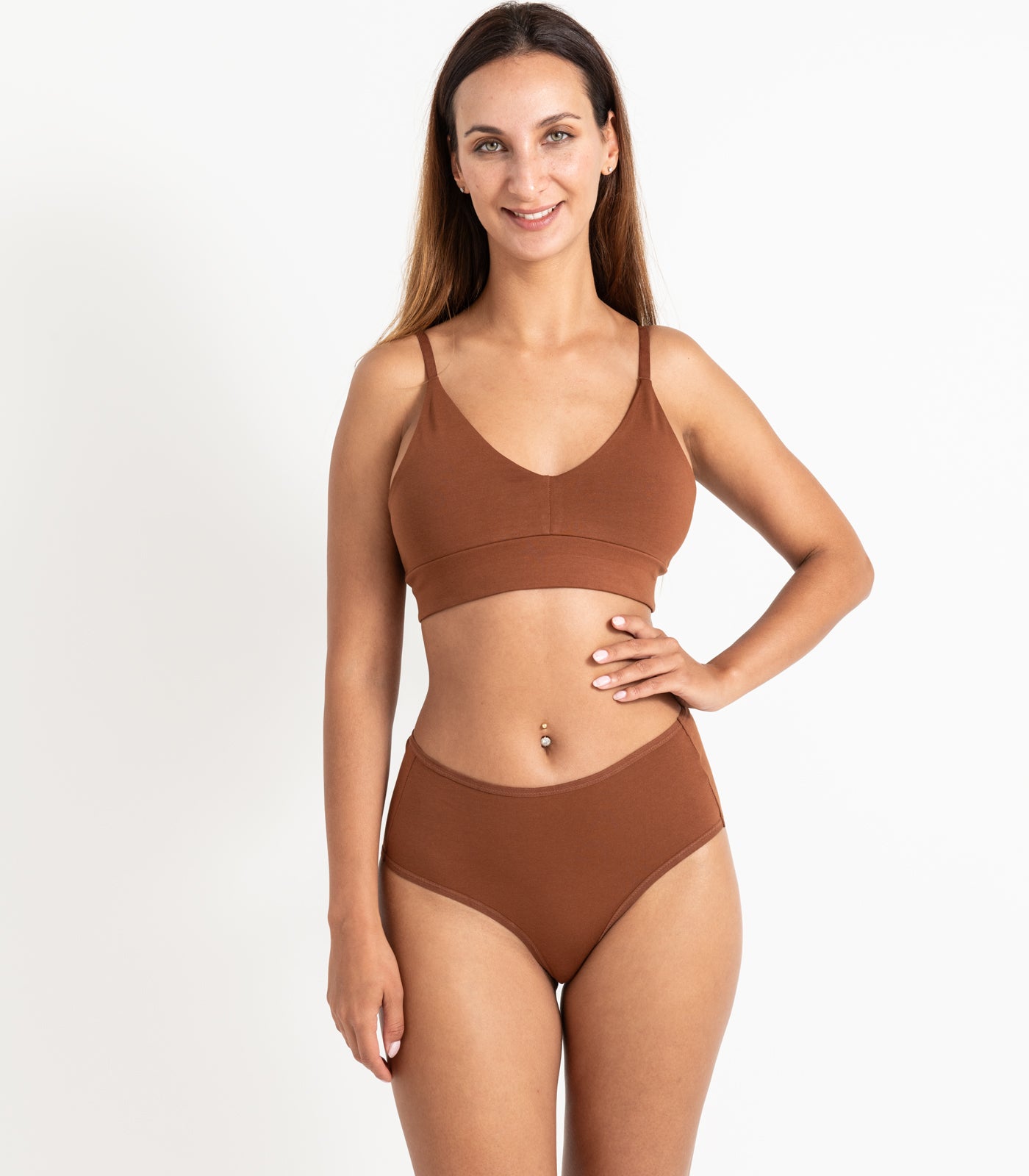 Bhumi Organic Cotton - Hi Cut Brief (2 Pack) - Tortoiseshell