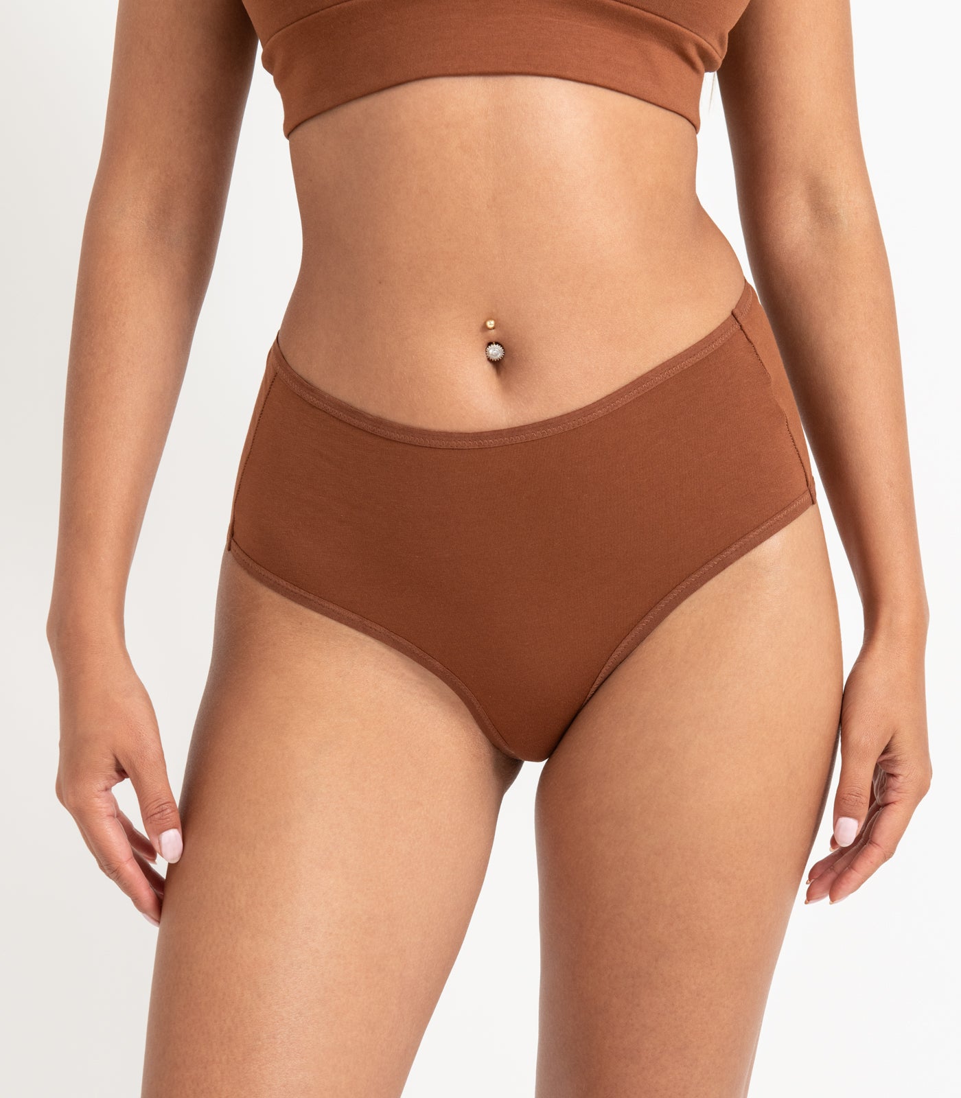 Bhumi Organic Cotton - Hi Cut Brief (2 Pack) - Tortoiseshell