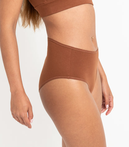 Bhumi Organic Cotton - Hi Cut Brief (2 Pack) - Tortoiseshell