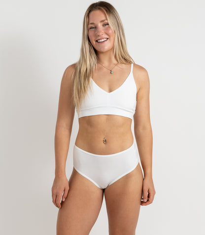 Bhumi Organic Cotton - Hi Cut Brief (2 Pack) - White