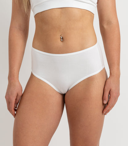 Bhumi Organic Cotton - Hi Cut Brief (2 Pack) - White