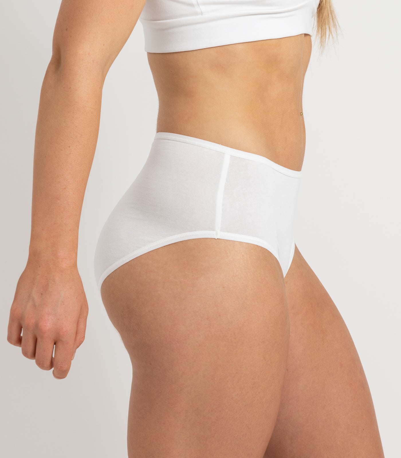 Bhumi Organic Cotton - Hi Cut Brief (2 Pack) - White