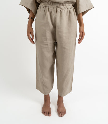 Organic Linen Balloon Lounge Pants - Raw