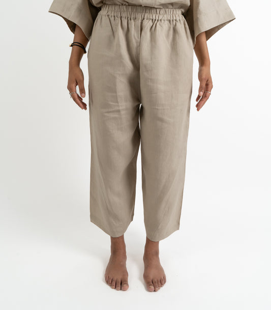 Organic Linen Balloon Lounge Pants - Raw
